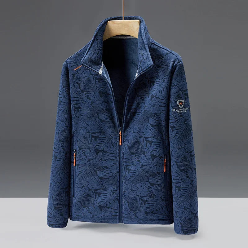 Nordisk Flair Veste Polaire Homme Col Montant Coupe Standard Poches Zippées Texture Texturée Confortable