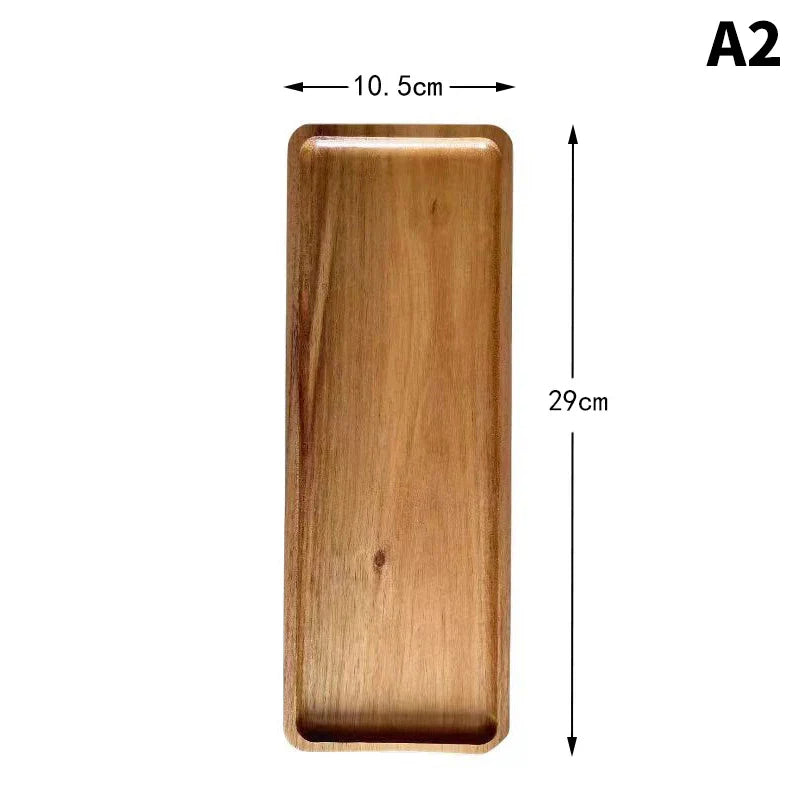 Plateau De Service En Bois Trosset Artisanal Pour Café Avec Finition Lisse Et Élégance Rustique