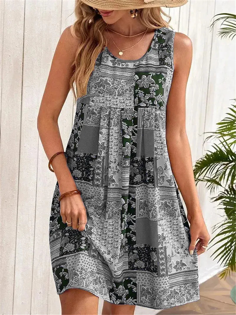 Robe Sans Manches Gail Amawinc Coupe Trapèze A Ligne Pour Vacances Et Sorties Décontractées