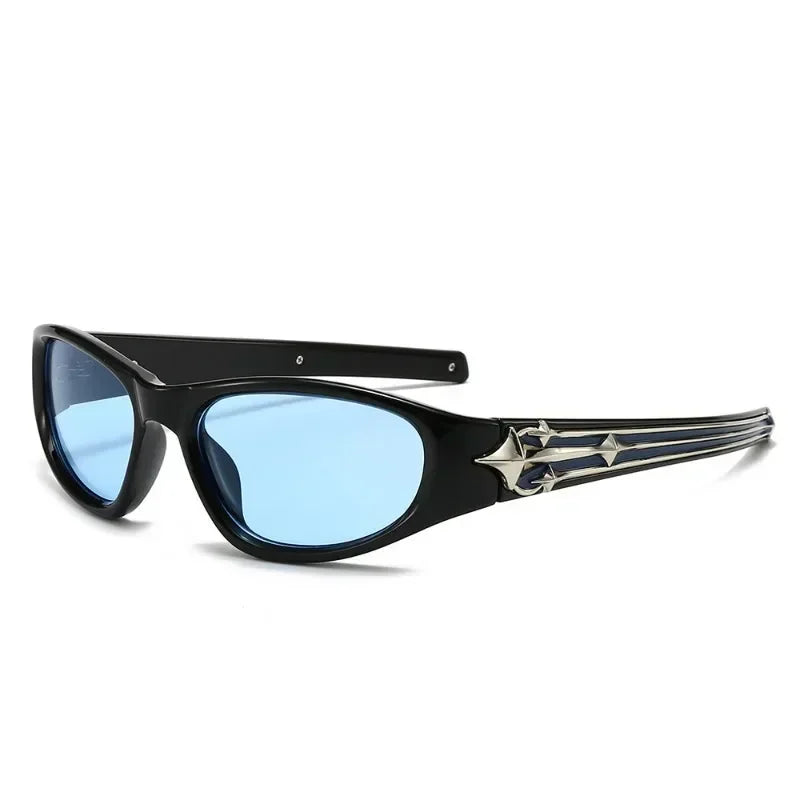 Kael Lunettes Retro de Soleil UV400 Protection 100 pour Cent Style Années Soixante Monture Audacieuse
