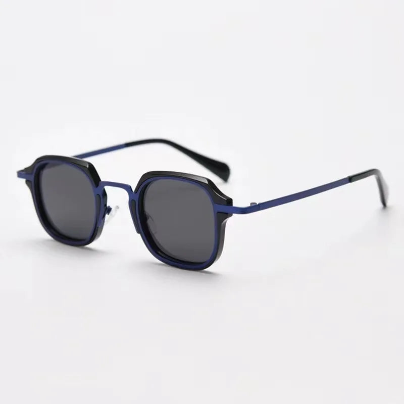 Lunettes De Soleil Maverick Punk Carré Unisexe Par Amawinc Protection UV Géométrie Audacieuse