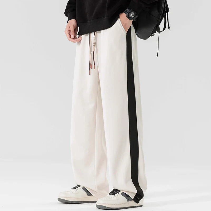 Pantalon Survêtement Glacier Coupe Droite Décontractée Avec Détail Bande Minimal