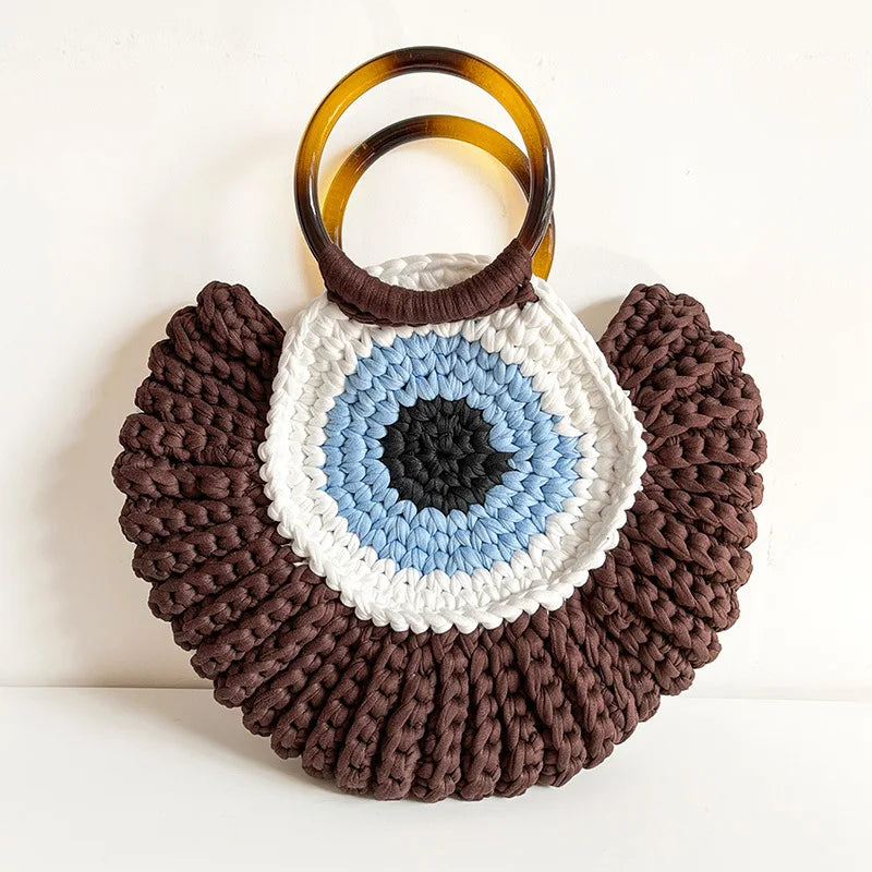 Amawinc Pochette Mini Œil Protecteur Tissée À La Main Pour Style Quotidien Et Sécurité Élégante