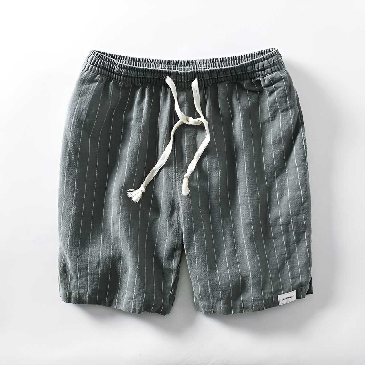 Shorts Coton Lin Pour Hommes Barcelone Respirants Avec Cordon Réglable Pour Été Polyvalents