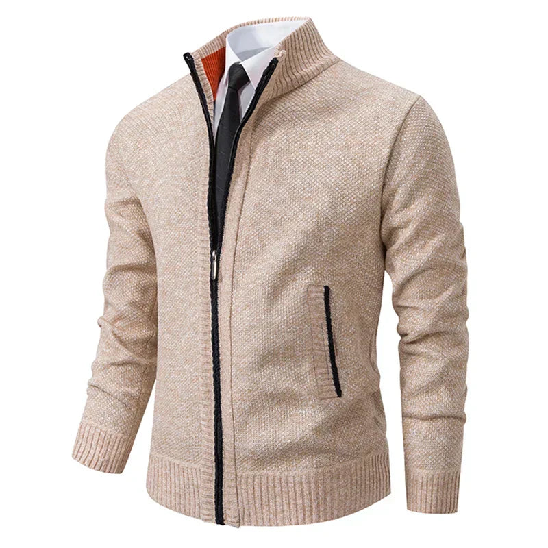 Amawinc Gilet Polaire Homme Coupe Slim Col Debout Fermeture Éclair Plein Chaud Léger Pour Superposition