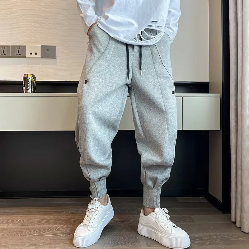 Pantalon Jogger Homme Coupe Large Style Coréen Décontracté Pour Fitness Et Vie Quotidienne