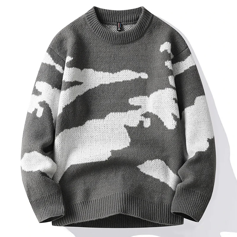 Pull En Tricot À Manches Longues Nimbus Motif Nuages Pour Confort Quotidien Et Style Décontracté