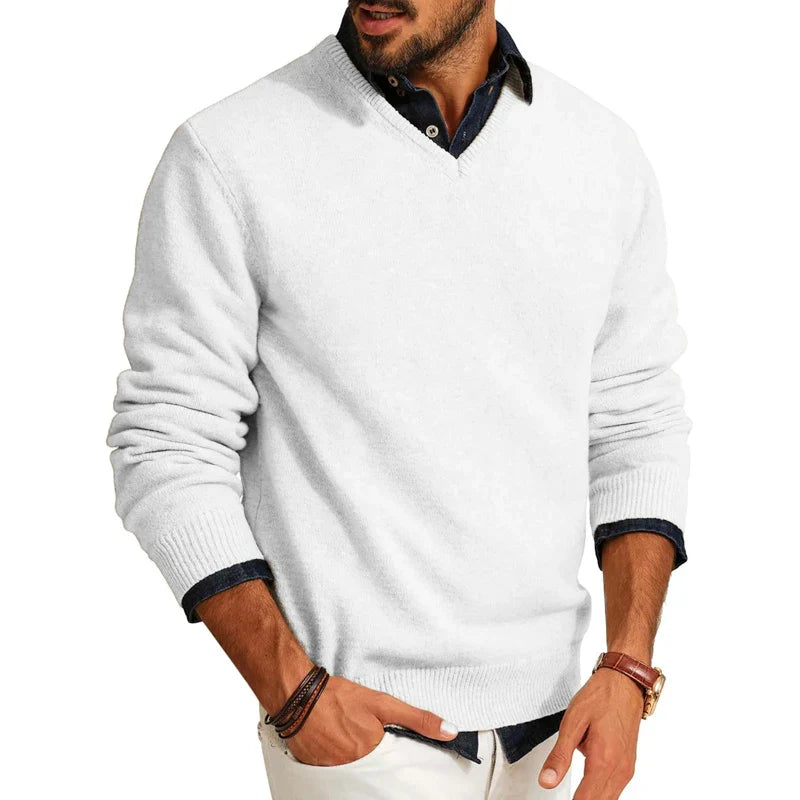 Pull En Laine Mélangée Pour Homme Léger Tricot Doux Chaud Polyvalent Pour Décontracté Et Professionnel