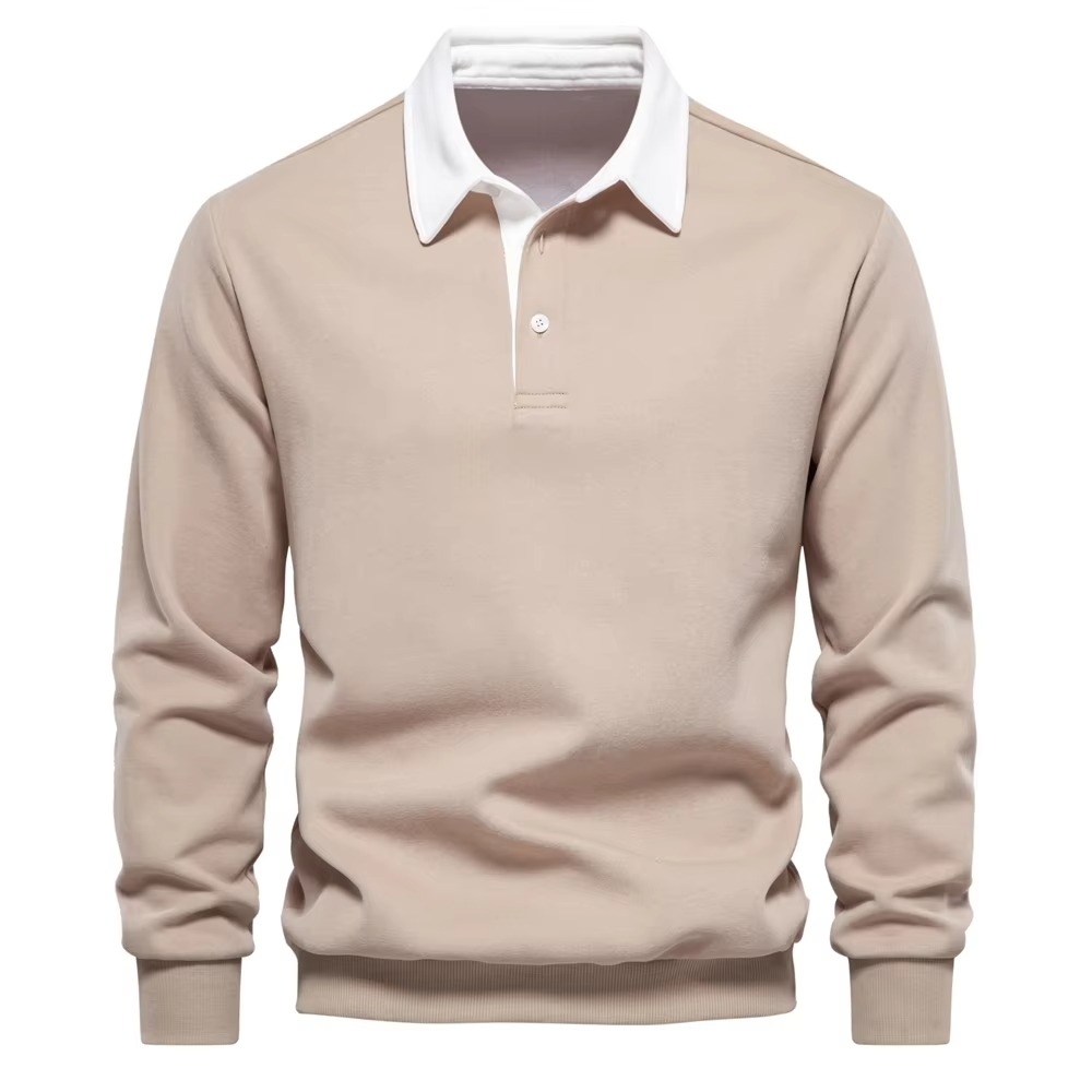 Pull En Coton À Col Polo Automne Pour Homme Polyvalent Décontracté Et Social Confort Doux Pour Le Travail Et Le Week End