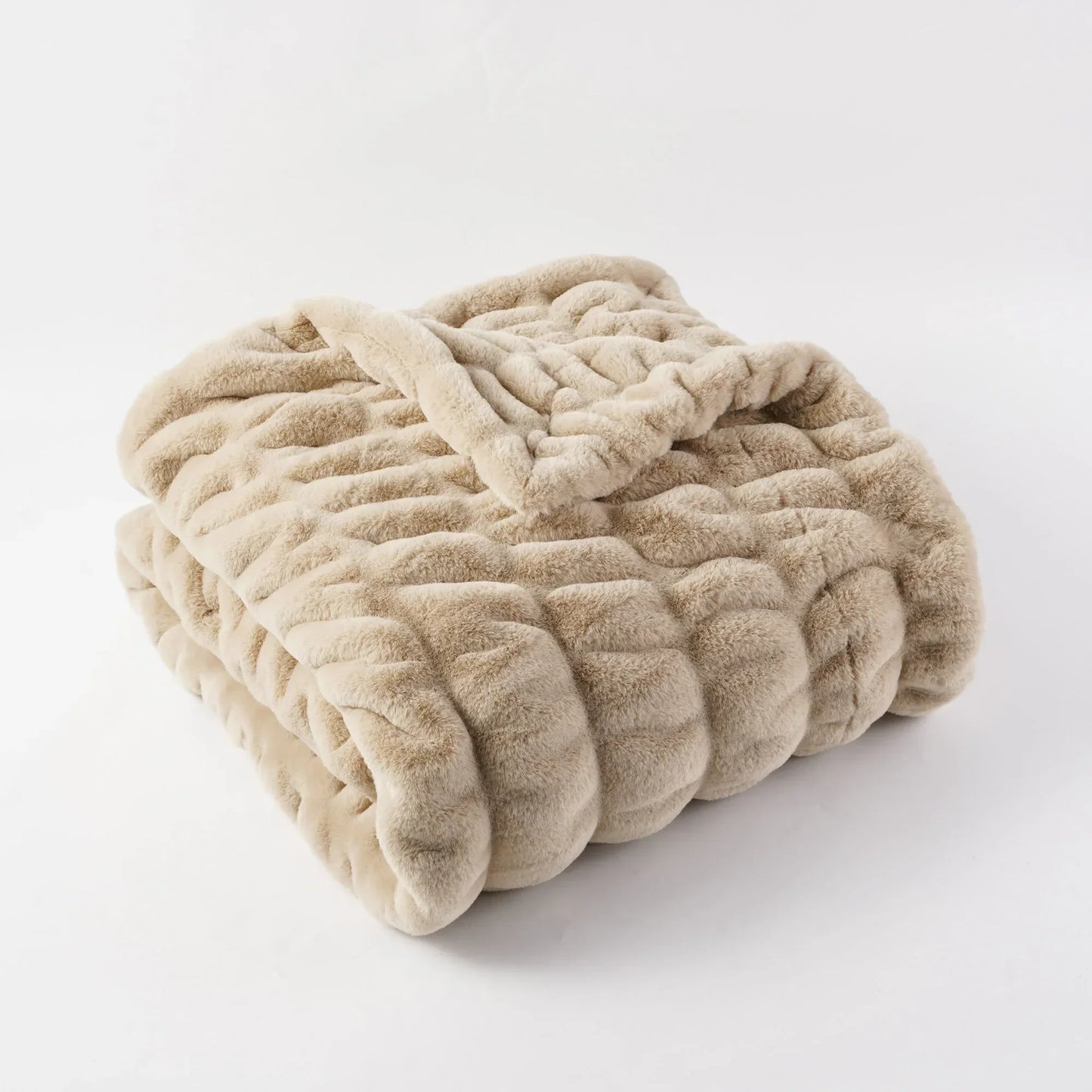 Couverture En Fausse Fourrure De Lièvre Versailles Veloutée Et Luxueuse Pour Un Confort Total