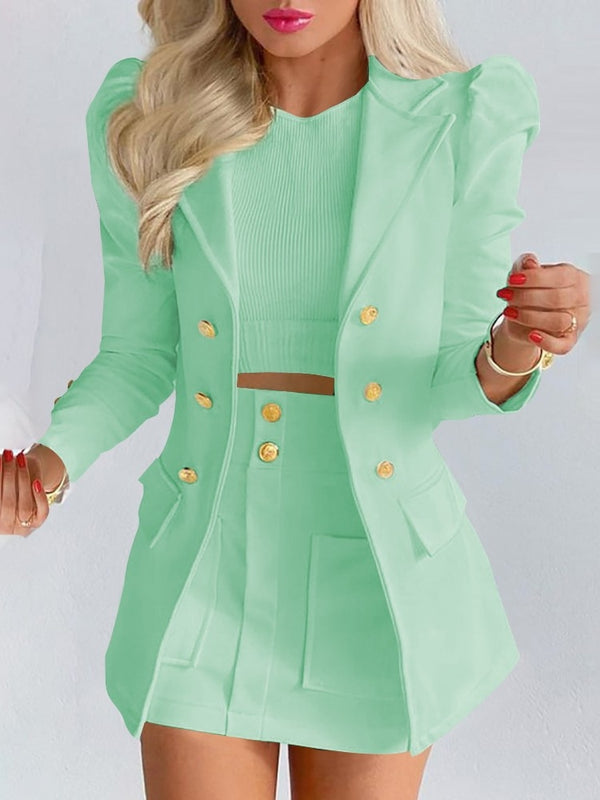 Bella Ensemble Blazer et Jupe pour Femme Coordonné Floral Chic Pour Travail et Événements