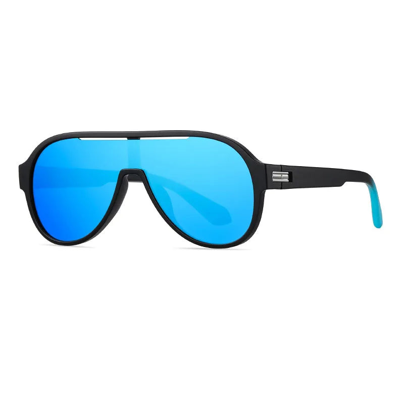 Lunettes De Soleil Polarisées Miroir Maverik Jetliner Bleu Cadre TR90 Pour Hommes Protection UV