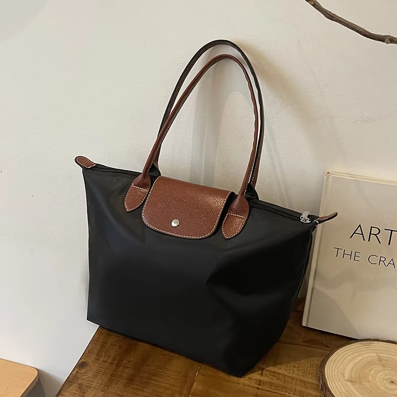 Cabas Minimaliste en Nylon pour Femmes avec Grande Capacité et Bretelle Renforcée