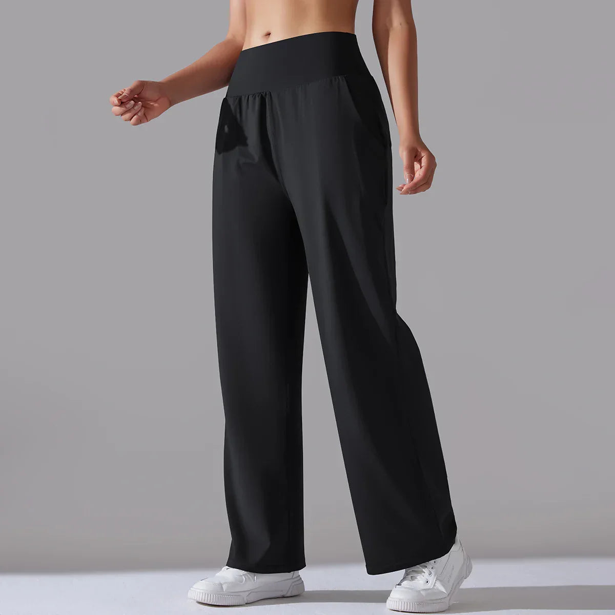 Leggings Velva Flow à Jambe Large Confort Absolu Tissu Respirant et Fluide Drapé Léger Silhouette Décontractée