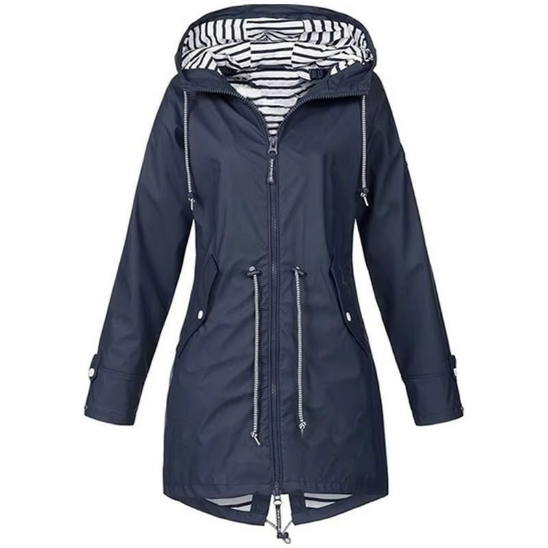 Veste Imperméable Légère Pour Femmes Amawinc Avec Cordon De Serrage Pour Plein Air Quotidien