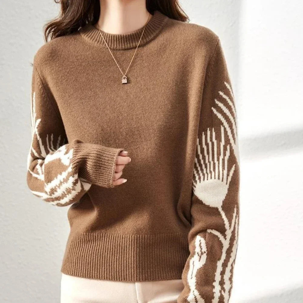 Pull Astoria en Maille Douce avec Graphisme Audacieux Inspiré Y2K pour Style Moderne Confort