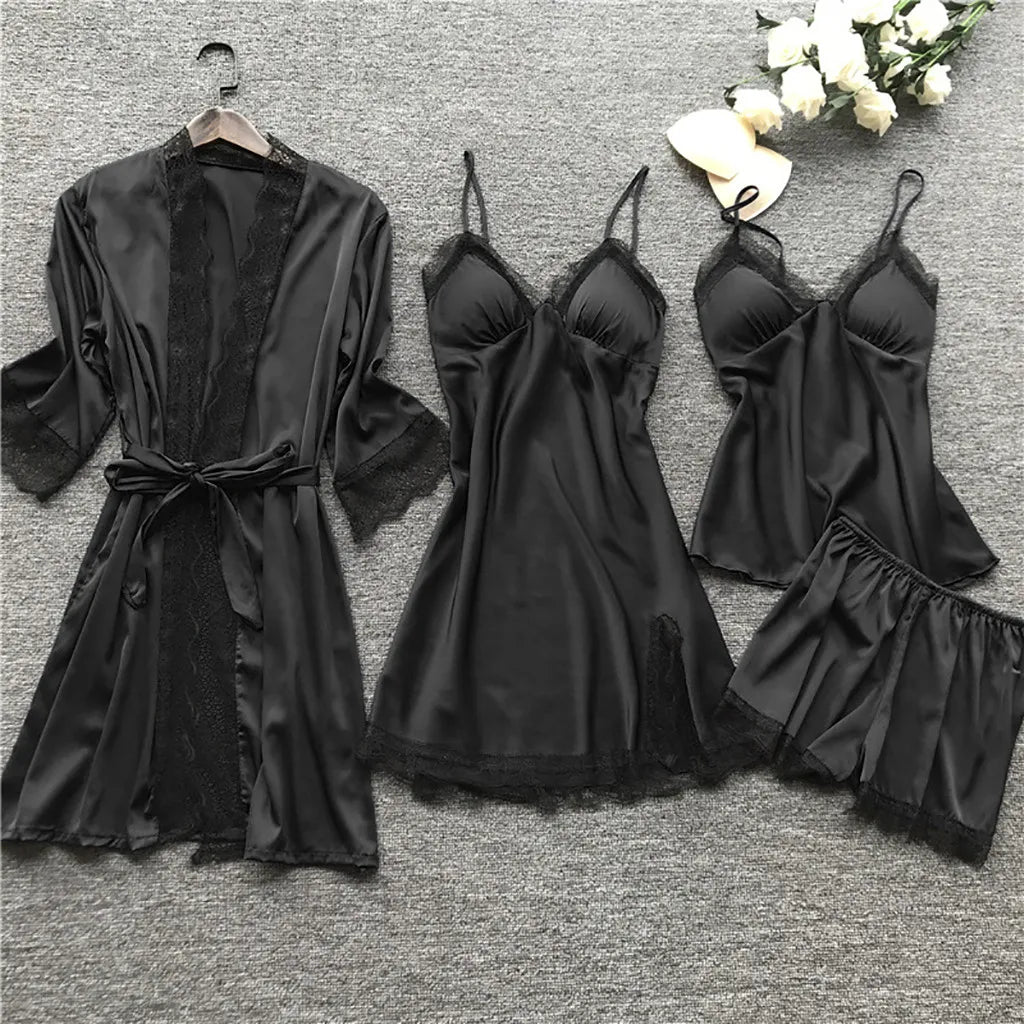 Damen-Nachtwäscheset Elisa: Netzkleid