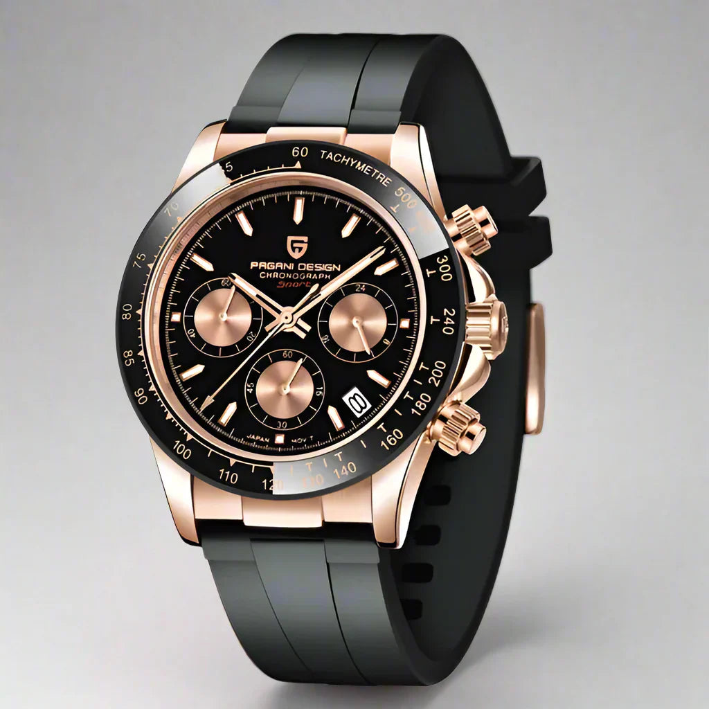 Montre Chronographe Bexley En Acier Inoxydable Avec Verre Saphir Résistant Aux Rayures Mouvement Quartz Étanche