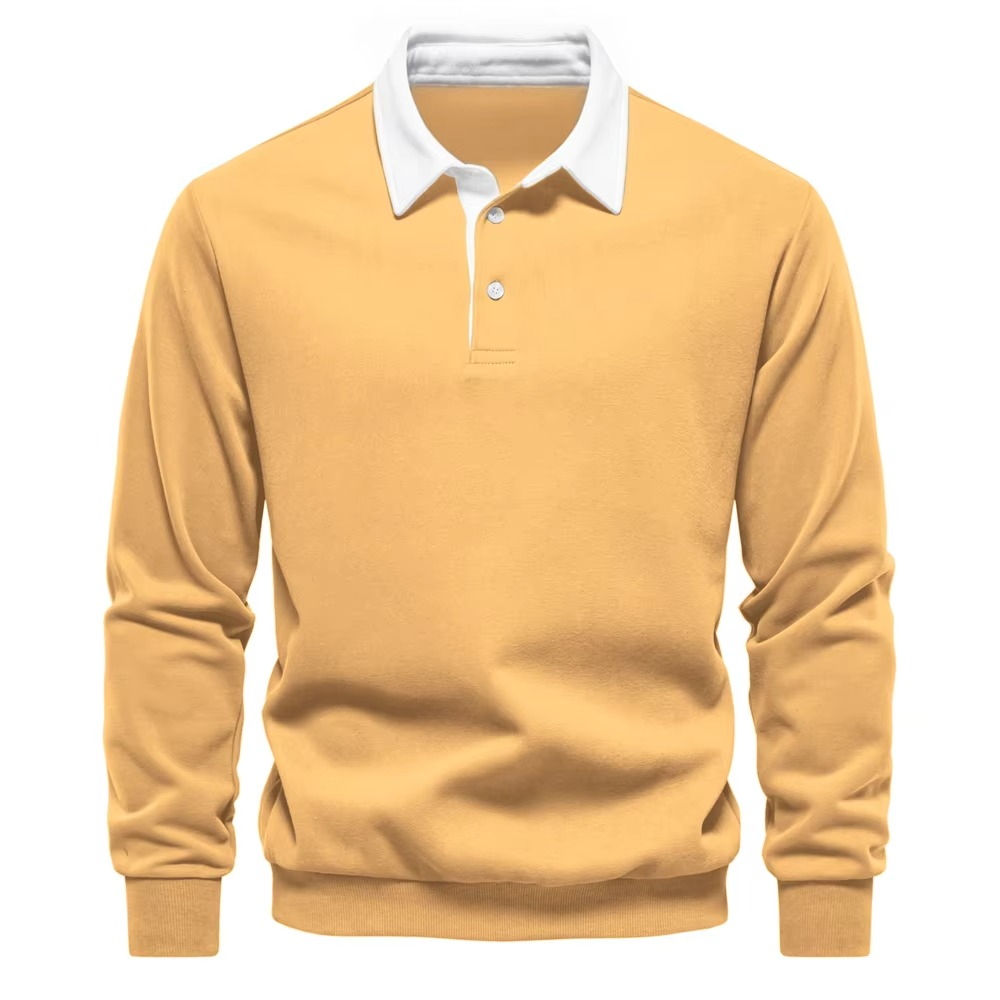 Pull En Coton À Col Polo Automne Pour Homme Polyvalent Décontracté Et Social Confort Doux Pour Le Travail Et Le Week End
