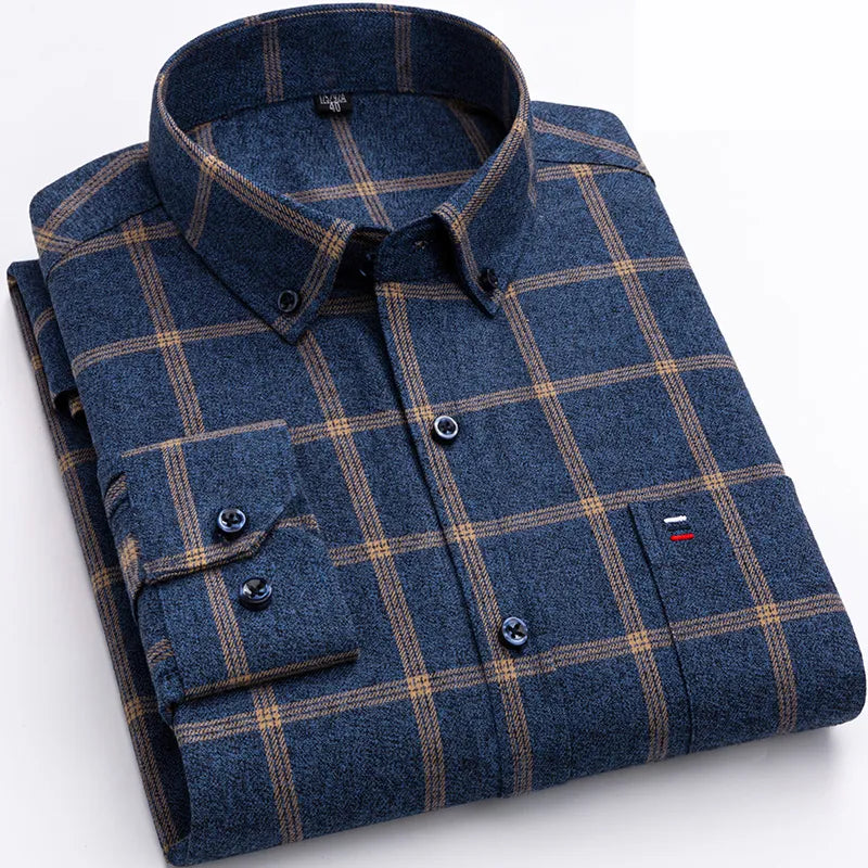 Chemise Pour Homme À Carreaux À Boutons Amawinc Confort Moderne Style Classique Pour Tenue Décontractée Ou Semi Formel
