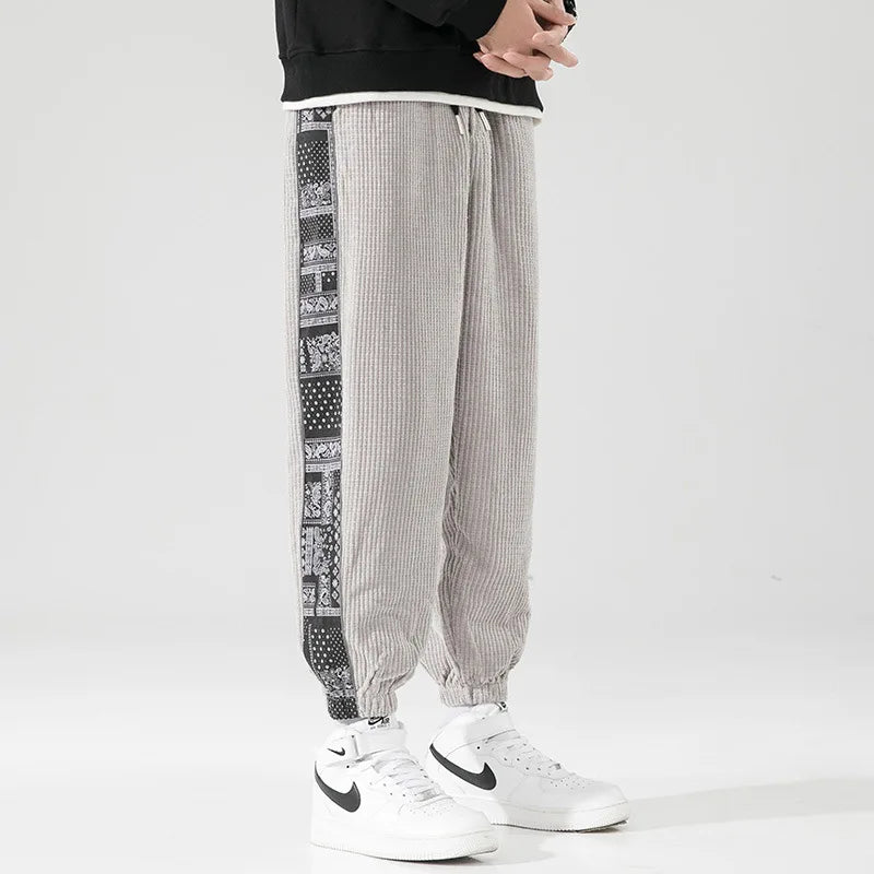 Jogger Velours Côtelé Imprimé Paisley Avec Bandana Sur Le Côté Pour Style 90s Vintage