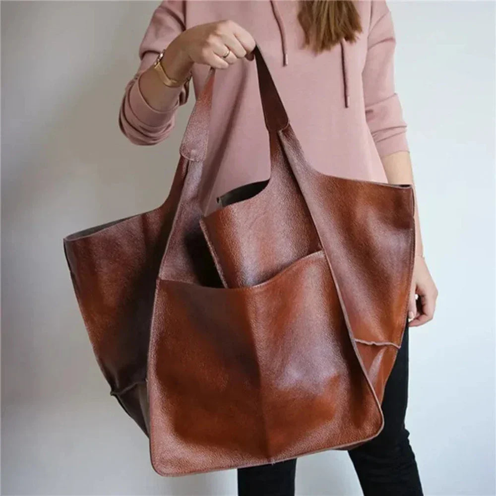 Sac Cabas Végan En Cuir Amawinc Janet Avec Grand Compartiment Intérieur Poche Avant Et Poignées Doubles