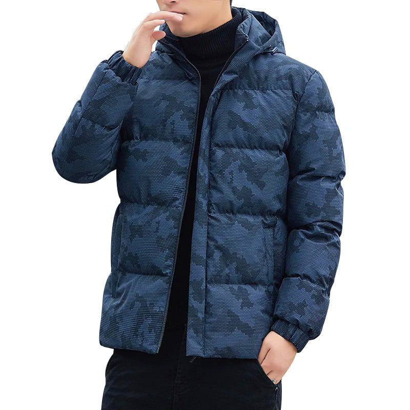 Manteau à Capuche Camouflage Munich Hiver Confortable et Ajusté pour un Style Moderne
