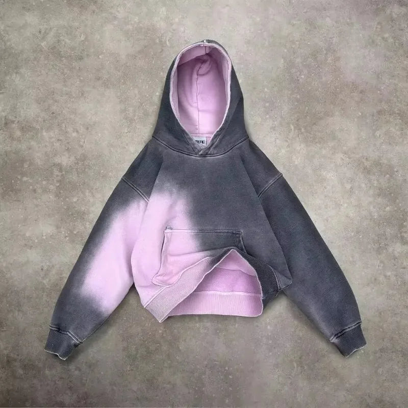 Pull Dégradé Gothique Hip Hop Confortable Et Respirant Avec Coupe Décontractée Et Couture Solide