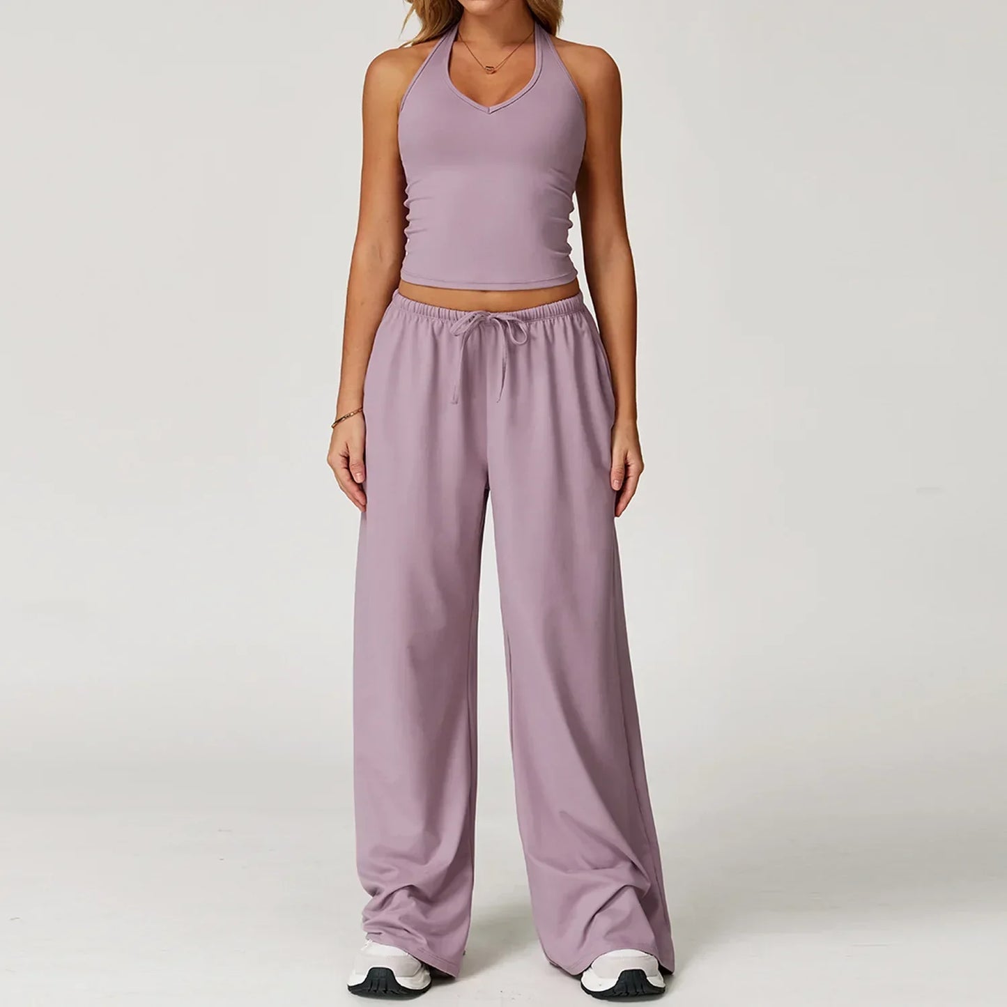 Eleanor Pantalon Femme Hiver Décontracté À Jambe Large Coupe Ample Pour Le Quotidien Confort