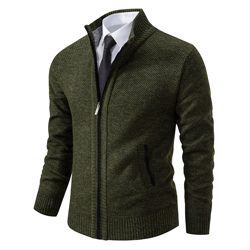 Amawinc Gilet Polaire Homme Coupe Slim Col Debout Fermeture Éclair Plein Chaud Léger Pour Superposition