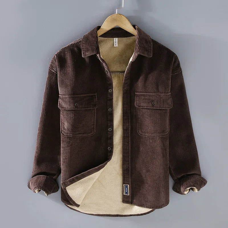 Chemise Velours Côtelé Tharin Chaude Pour Hiver Et Style Extérieur Décontracté Pour Activités Extérieures