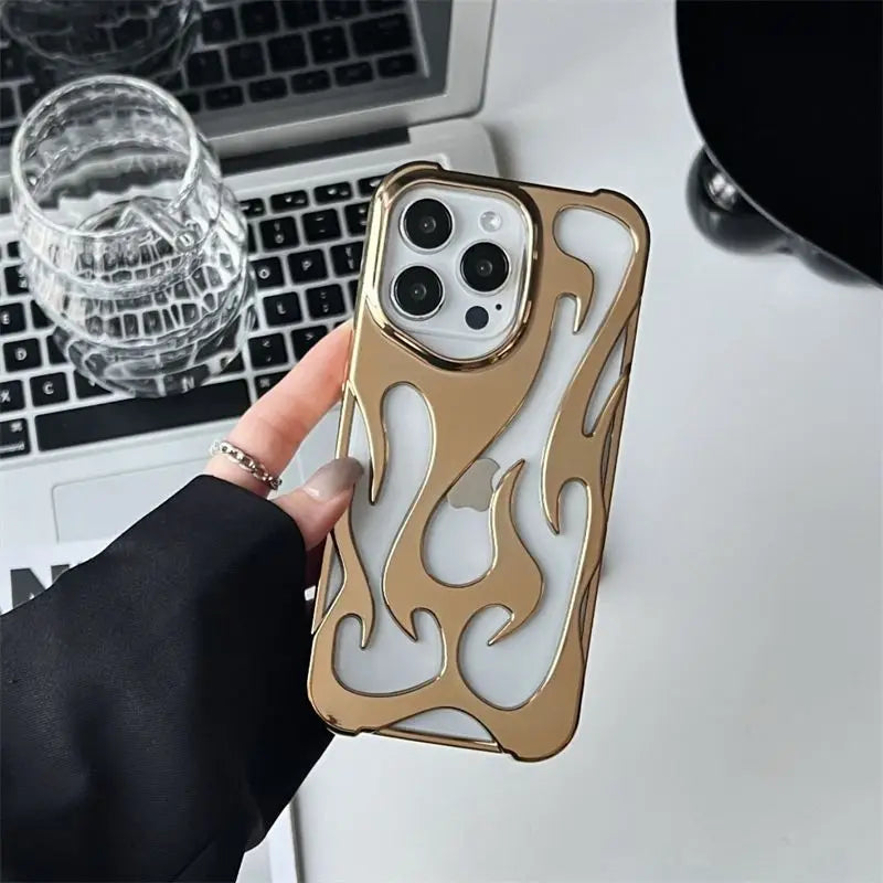 Coque iPhone Flame Render 3D Design Feu Ultra Léger Résistance Choc Silicone Fin Confort Accès Boutons et Ports
