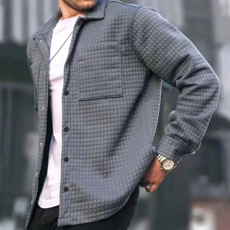 Veste À Manches Longues Avec Encolure Carrée Couleur Unie Poches Multiples Pour Style Moderne Et Pratique