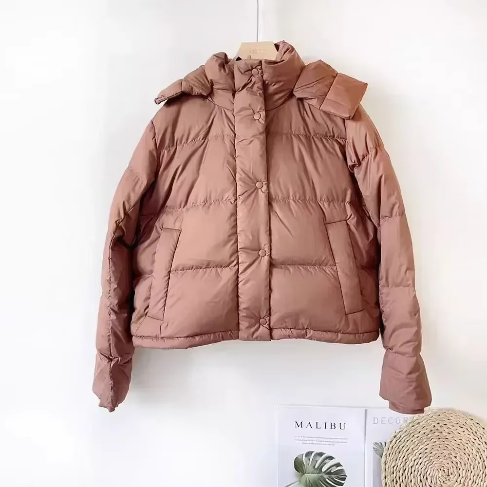 Amawinc Veste Duvet Pour Femmes Hiver Capuche Amovible Manteau Puffer Épais Pour Confort Et Isolation Élevée