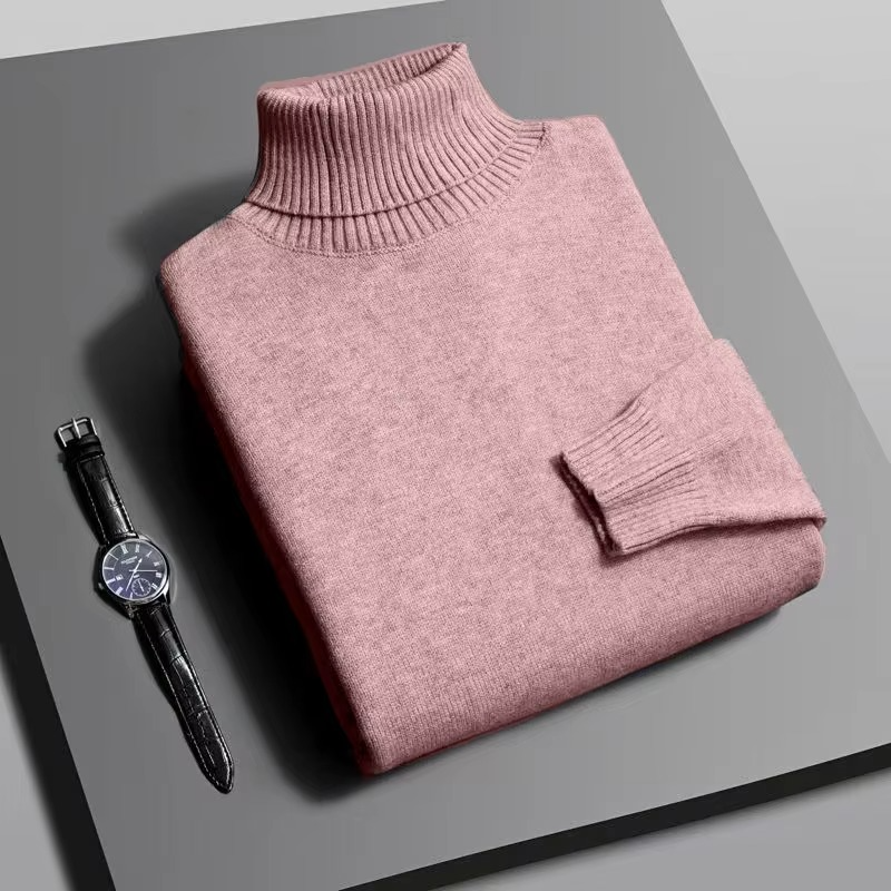 Pull Col Roulé Homme Premium Maille Haute Densité À Manches Longues Coupe Slim Pour Chaleur Quotidienne Et Style Moderne