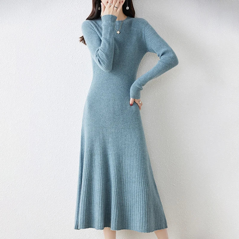 Robe En Laine À Manches Longues Camilla Amawinc Minimaliste Et Chaleureuse Pour Le Jour Et La Nuit