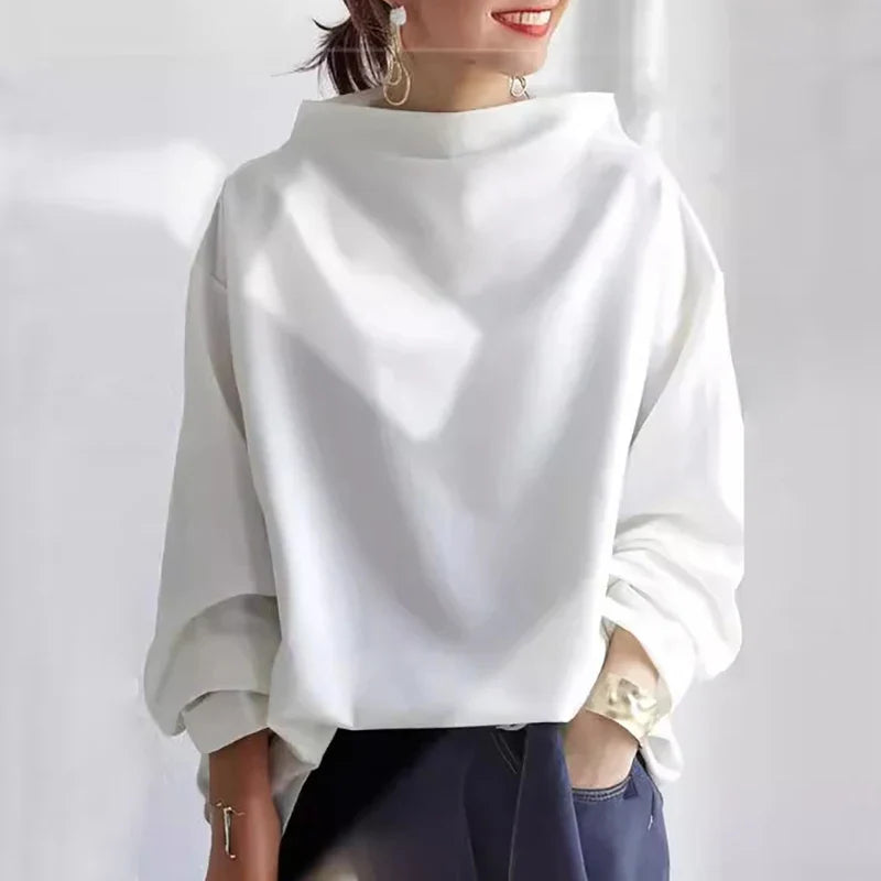 Sweat à Capuche Hayden Oversized Col Haut Confortable Molleton Mélange Doux pour Look Décontracté et Chic