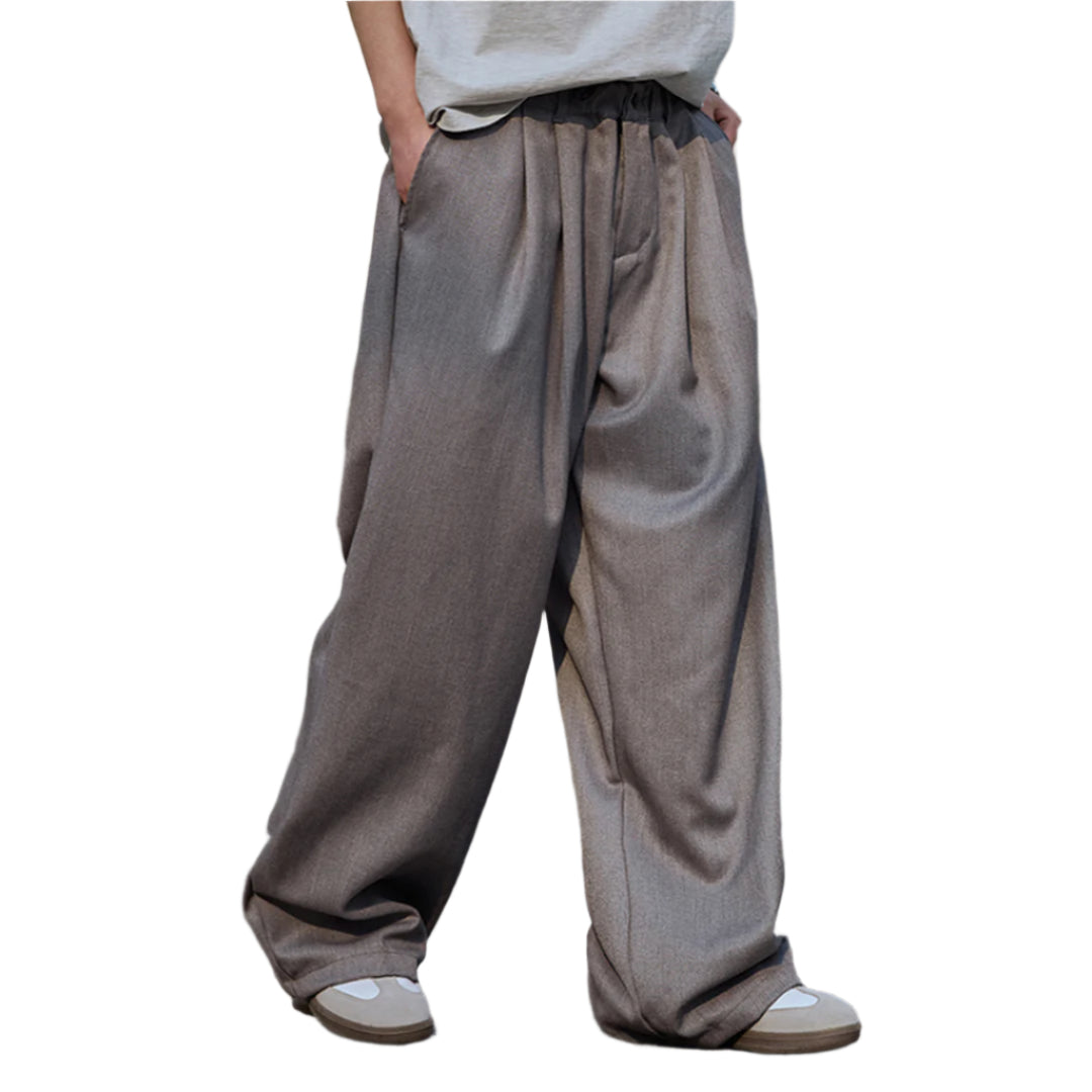 Amawinc Pantalon Ample Baggy À Jambe Large Confort En Coton Respirant Pour Le Quotidien Style Urbain