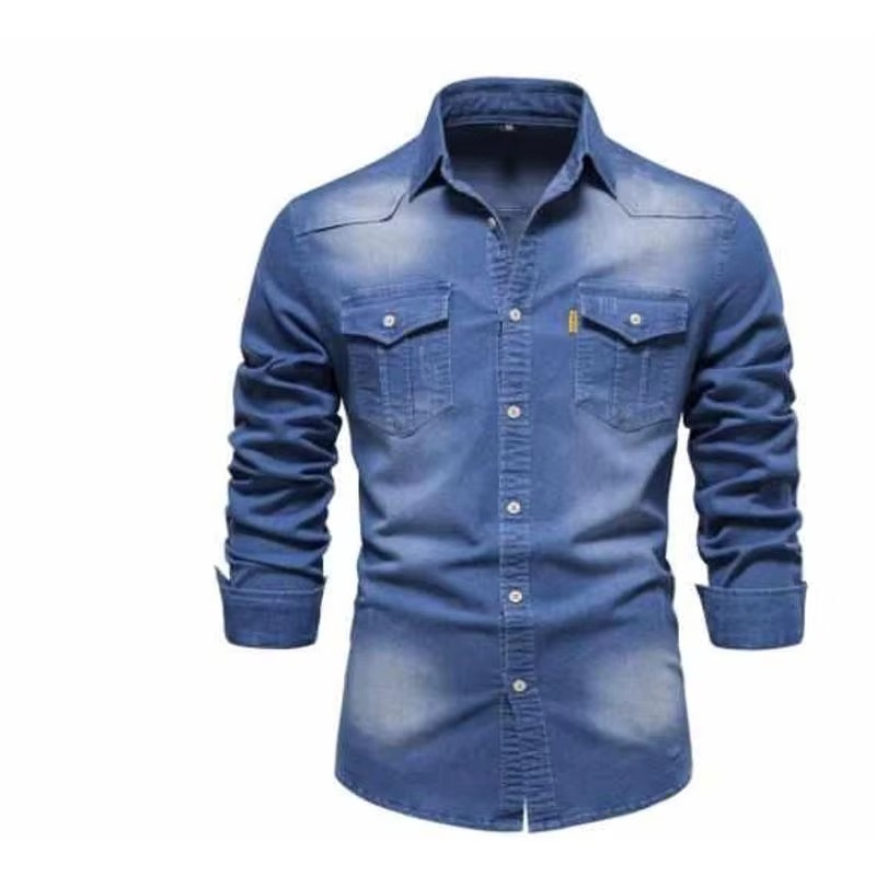 Chemise Homme Slim Fit En Coton Ice Sensation À Manches Longues Respirante Séchage Rapide Pour Vie Urbaine