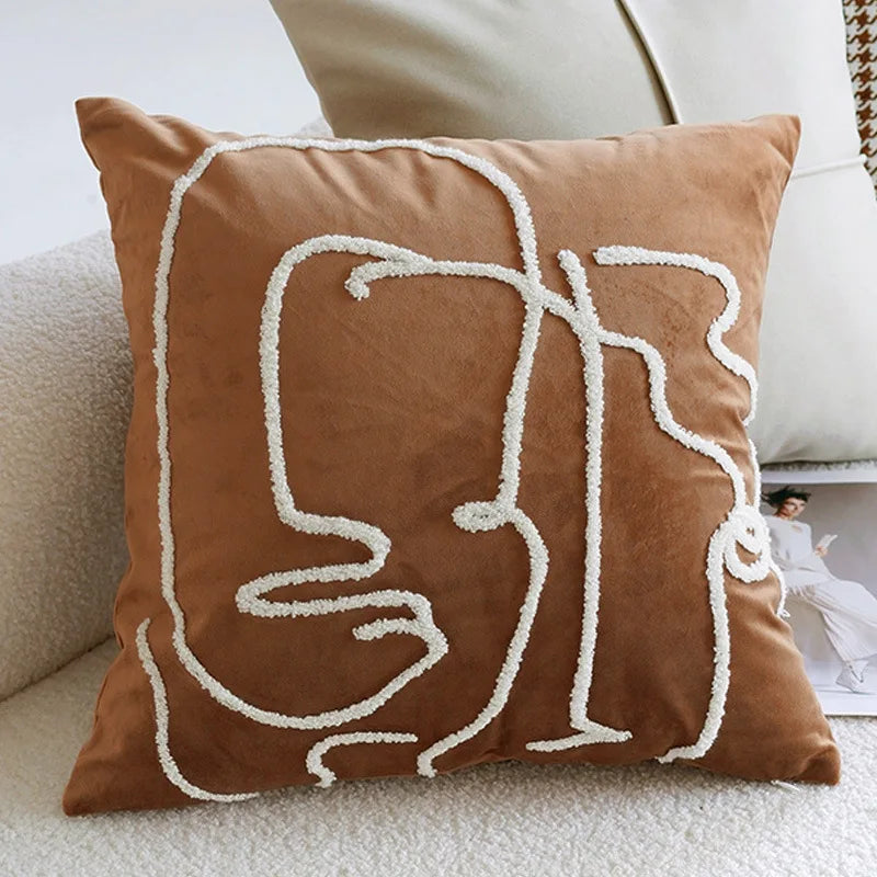 Housses De Coussin Aura Bohème Nordique Fusion Motifs Élégants Pour Salon Confort Et Style