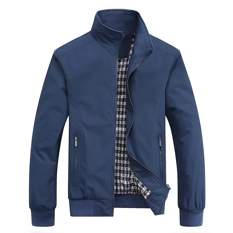 Veste Bomber Homme Coupe Slim Légère Décontractée Doublure À Carreaux Du M Au 8XL