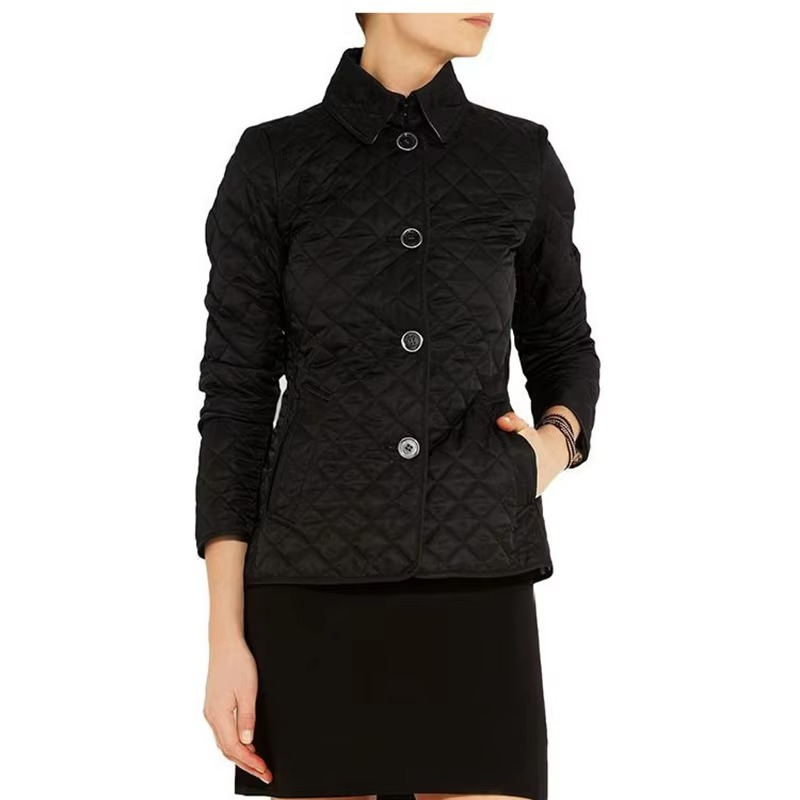 Manteau Hiver Femme À Revers Slim Cintré Avec Poches Rembourrage En Coton Pour Ambiance Quotidienne