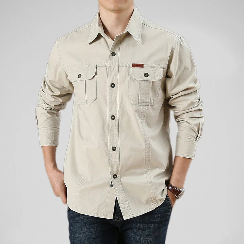 Chemise De Travail Utilitaire Pour Homme Gavin Durable Avec Multiples Poches Pour Journées De Travail Organisées Amawinc