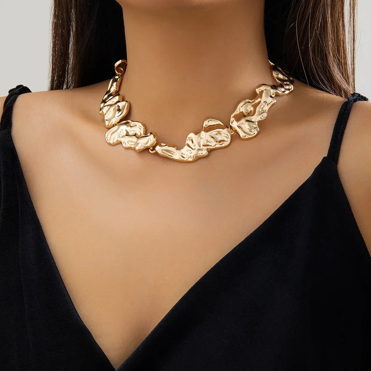 Ensemble de Bijoux Abstraits Élégance Fondante Or et Argent Liens Organiques Légers et Confortables