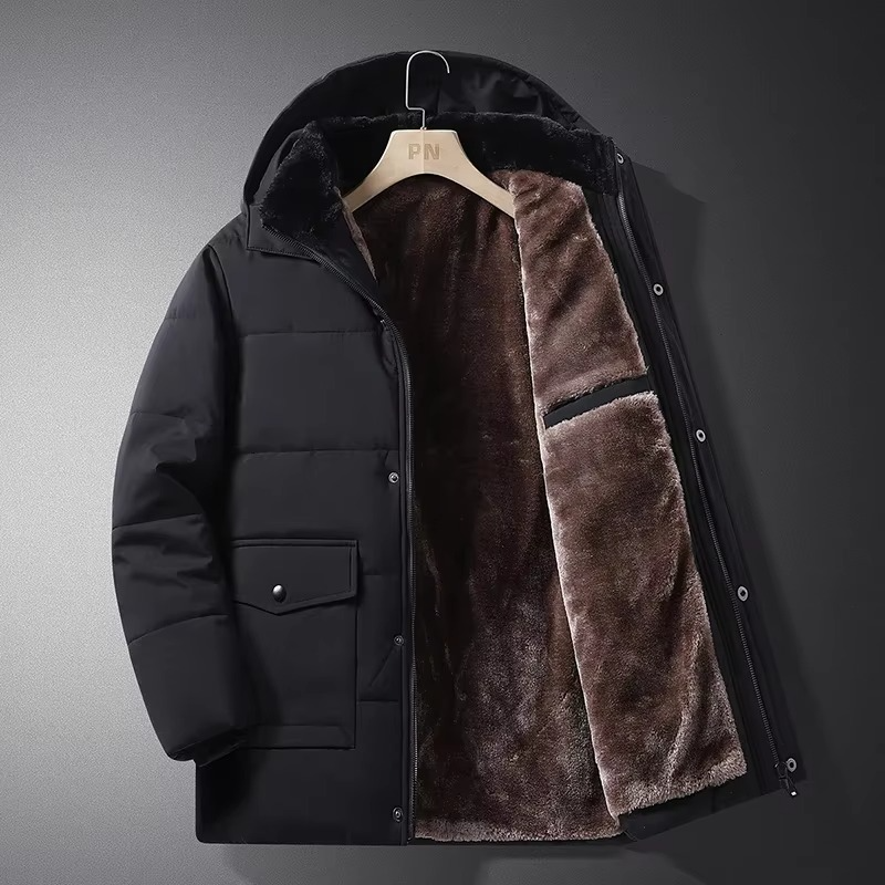 Amawinc Parka Hiver Pour Homme En Polaire Épais Avec Capuche Doublure Quiltée Isolante Pour Rester Chaud Et Style Urbain