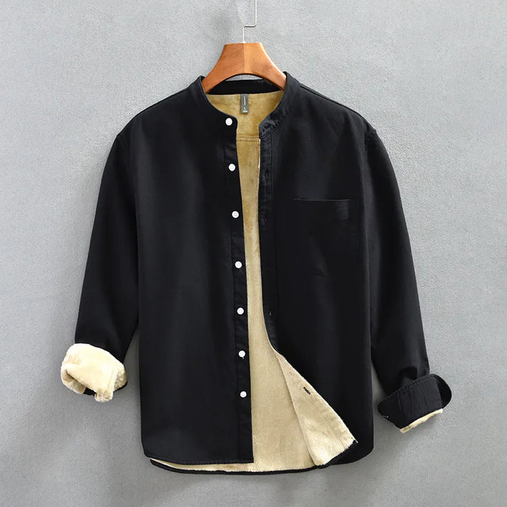 Chemise Brycen Amawinc En Coton 100 Pour Cent Avec Doublure Velours Chaude Pour Temps Plus Frais