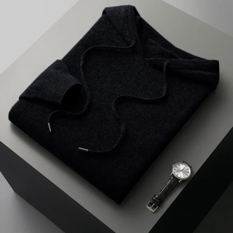 Hoodie En Laine Mérino Pour Homme 100 Pour Cent Léger Chaud Approvisionnement Responsable Durable