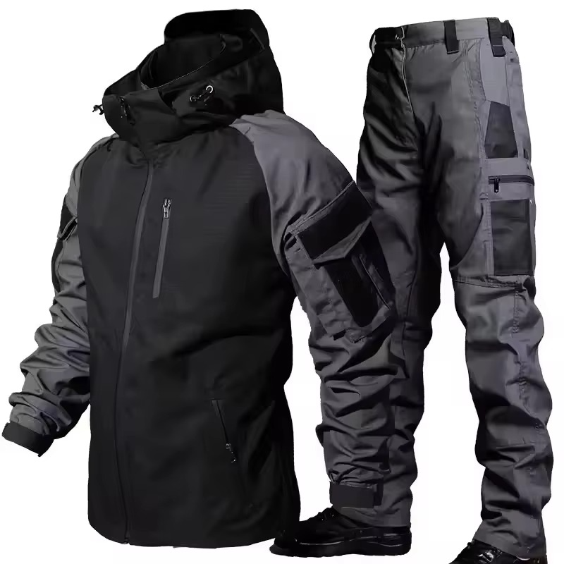Ensemble Tactique Imperméable Pour Entraînement Hommes Multi Poches Résistant À L Usure Amawinc