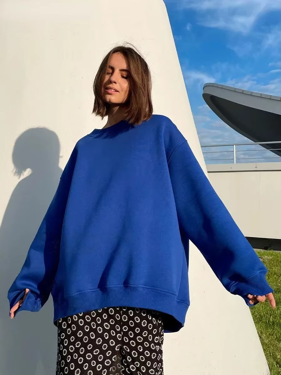 Hoodie Polaire Oversize Pour Femme Chaud Pull Décontracté Confortable Et Moderne