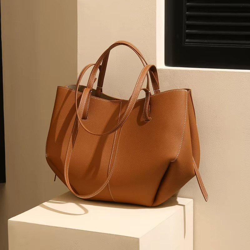 Amawinc Sac Cabas À Bandoulière En Cuir De Vache Premium Grande Capacité Pour Femmes Élégance Et Fonction Quotidienne